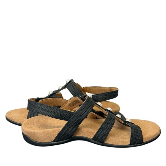 Vionic Amber Pearl Black Slingback Comfort Casual Sandals Women's Size 8.5 Wide - Picture 7 of 11